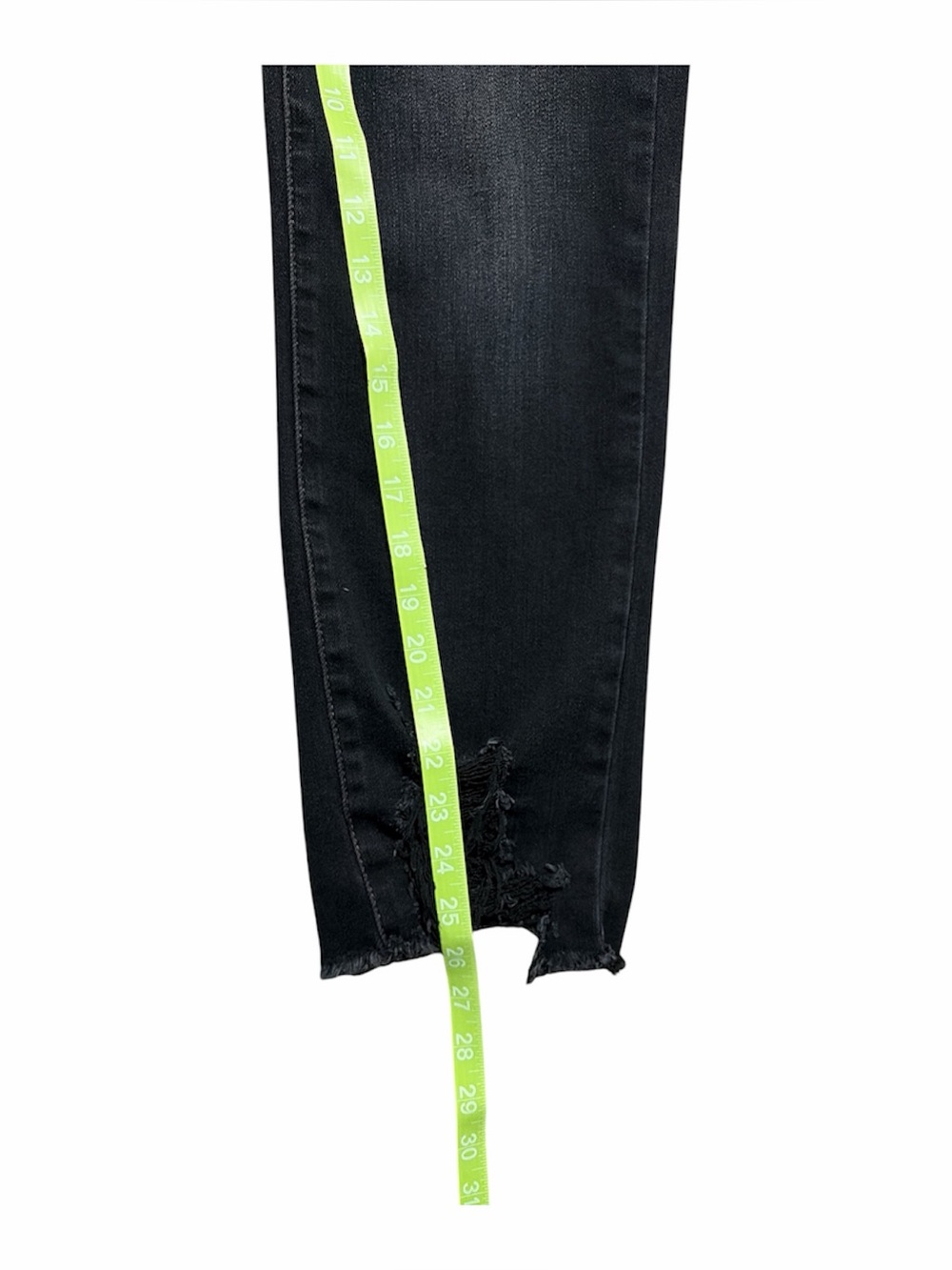 Judy Blue Jeans Women's Size Black Cropped Straight Leg Raw Hem - Picture 13 of 13